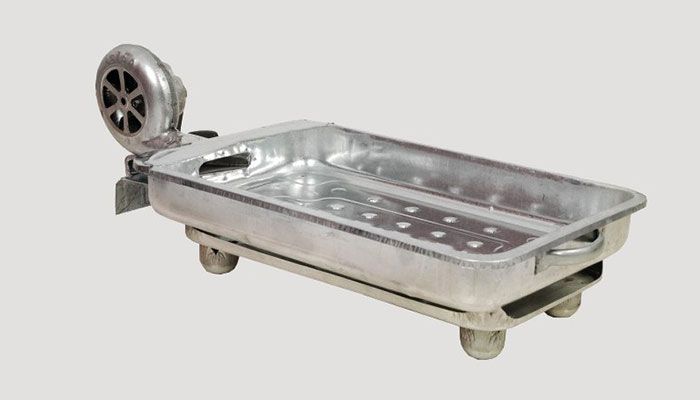 منقل کبابی پایه دار فن دار؛ رومیزی برقی سبک وزن ضدزنگ