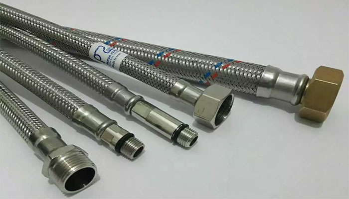 شیلنگ گاز مشعل؛ ماری یخچالی شیری (برنج استیل)